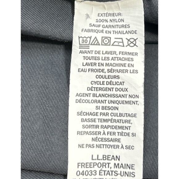 LL Bean Jacket Mens XL Reg Mountain Classic Full Zip Hooded Hiking Rain Black - Picture 7 of 8